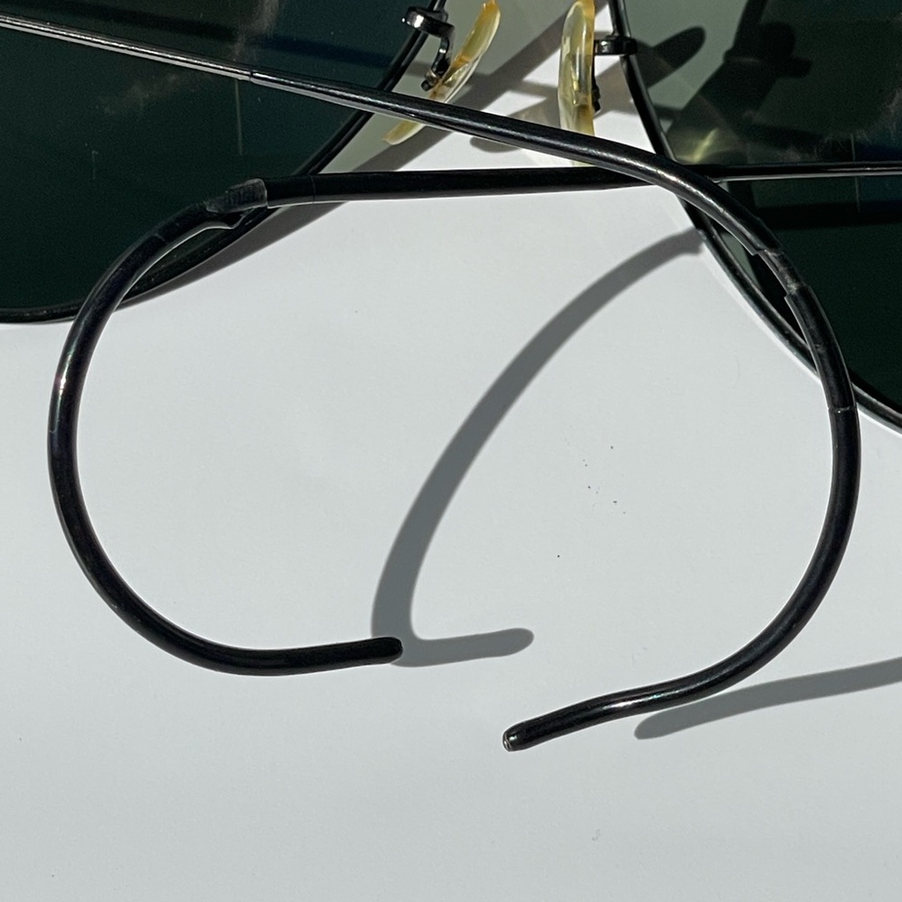 Vintage B&L Ray-Ban Outdoorsman RARE Black Chrome 62mm CableTemples G-15 w/case - Picture 13 of 17